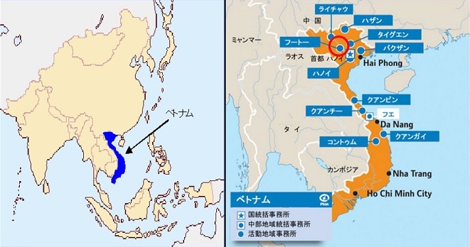 ミンンガ村の小学校（分校）の場所・地図